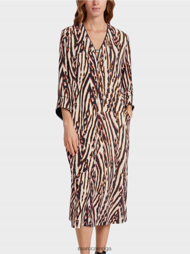 apģērbs dziļi sarkans VRBHXD62 Marc Cain kleita viskozes džersija