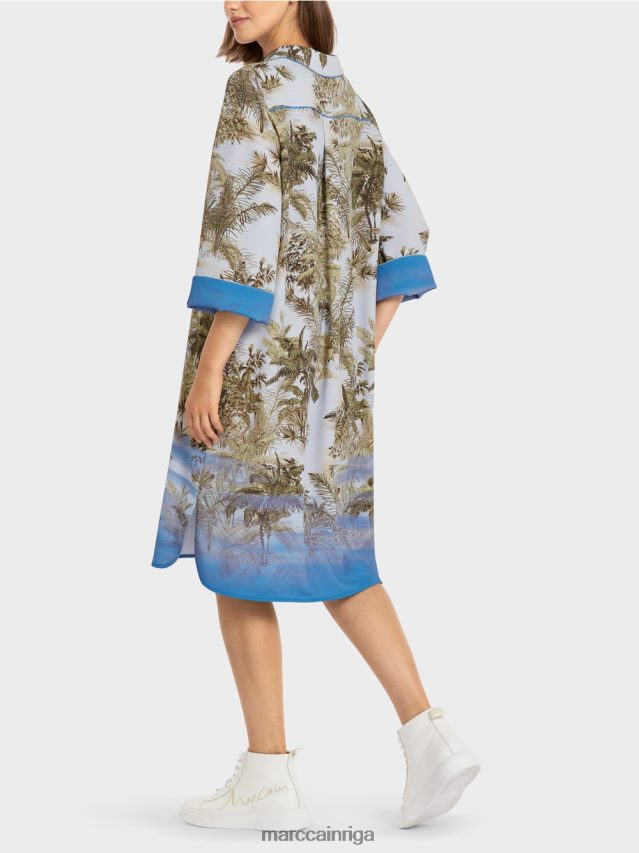 apģērbs gaiši pūderzils VRBHXD100 Marc Cain kreklkleita ar visu apdruku