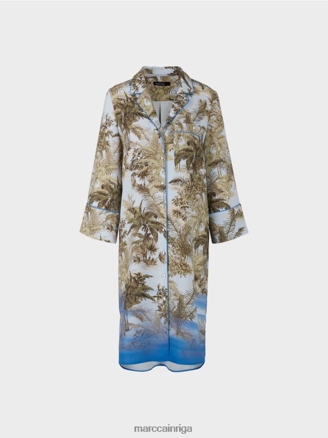 apģērbs gaiši pūderzils VRBHXD100 Marc Cain kreklkleita ar visu apdruku