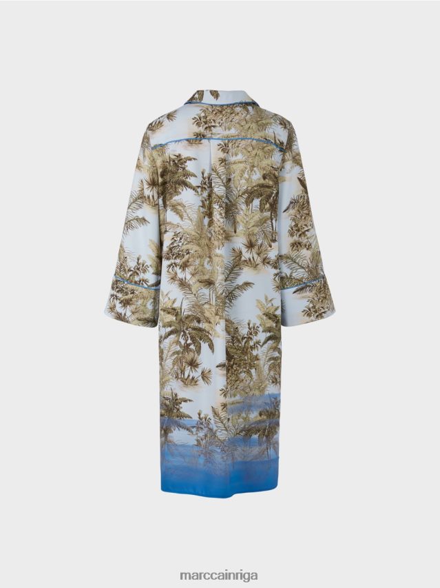 apģērbs gaiši pūderzils VRBHXD100 Marc Cain kreklkleita ar visu apdruku