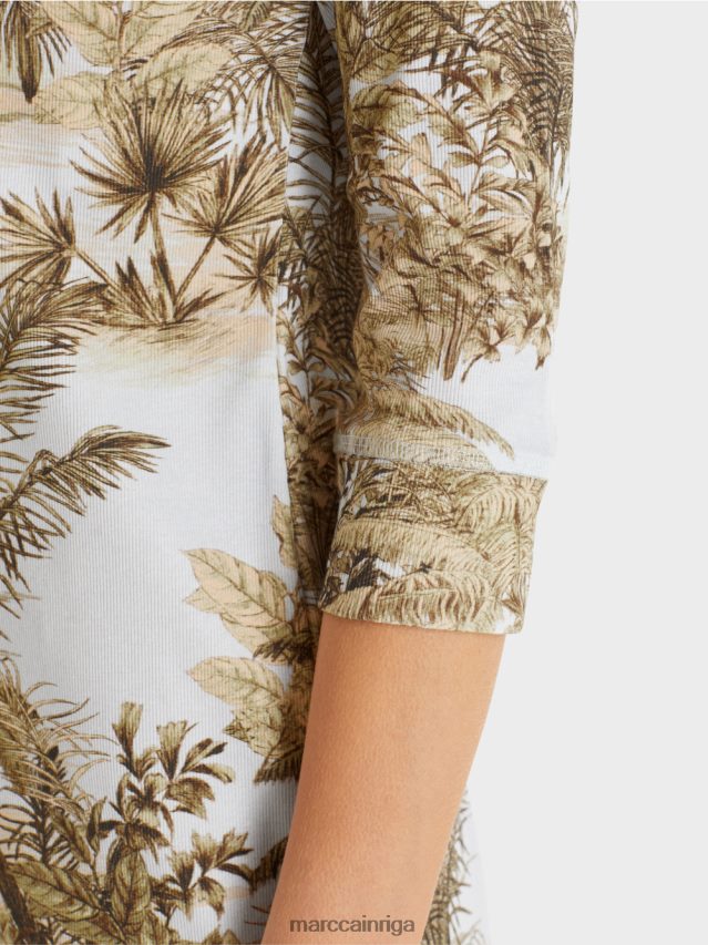 apģērbs gaiši pūderzils VRBHXD50 Marc Cain kokvilnas elastīga kleita