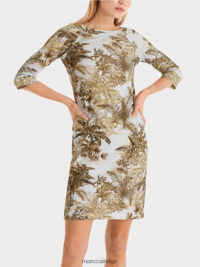 apģērbs gaiši pūderzils VRBHXD50 Marc Cain kokvilnas elastīga kleita