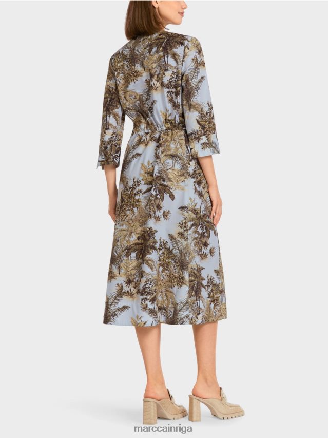 apģērbs gaiši pūderzils VRBHXD99 Marc Cain liela izmēra kleita ar aukliņu