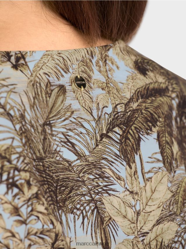 apģērbs gaiši pūderzils VRBHXD99 Marc Cain liela izmēra kleita ar aukliņu