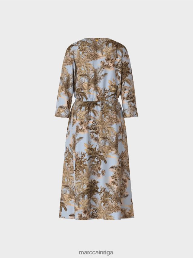 apģērbs gaiši pūderzils VRBHXD99 Marc Cain liela izmēra kleita ar aukliņu