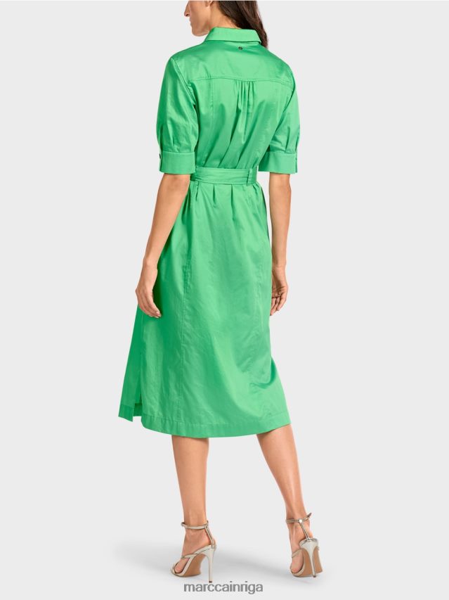 apģērbs gaišs skuķis VRBHXD103 Marc Cain sievišķīga kreklkleita ar jostu