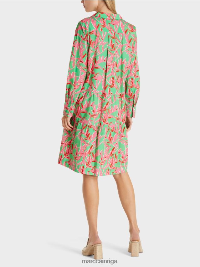 apģērbs gaišs skuķis VRBHXD108 Marc Cain midi kleita ar atlokiem