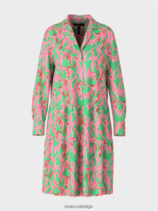 apģērbs gaišs skuķis VRBHXD108 Marc Cain midi kleita ar atlokiem