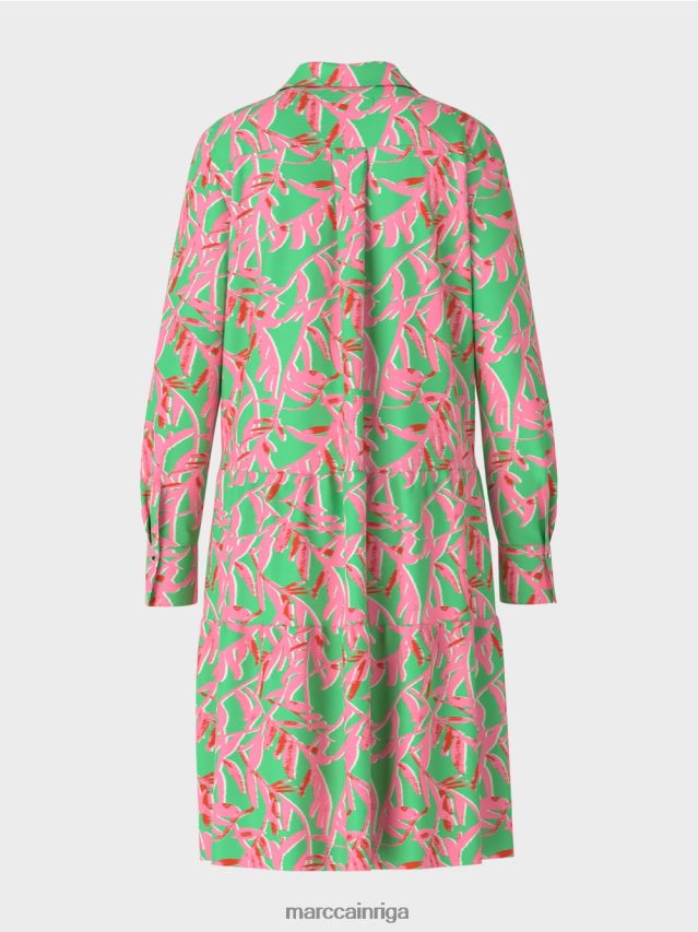 apģērbs gaišs skuķis VRBHXD108 Marc Cain midi kleita ar atlokiem