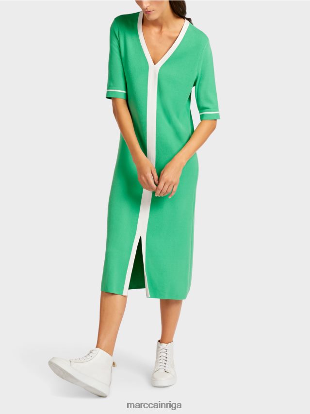 apģērbs gaišs skuķis VRBHXD109 Marc Cain \"pārdomāt kopā\" ​​trikotāžas kleita