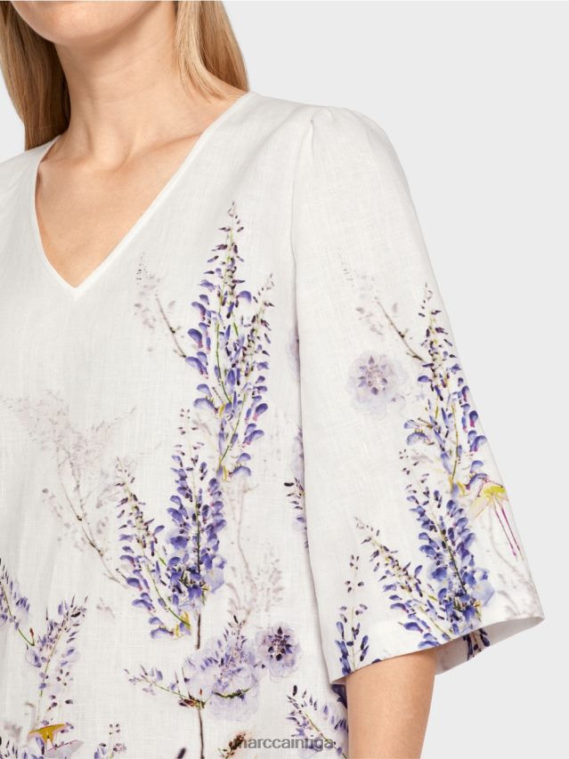 apģērbs gandrīz balts VRBHXD77 Marc Cain lina a-line kleita