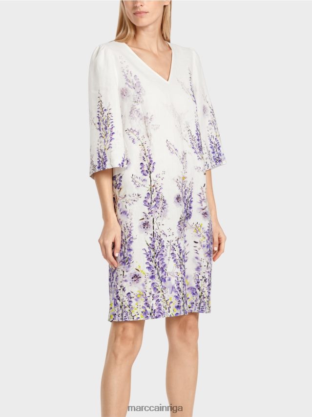 apģērbs gandrīz balts VRBHXD77 Marc Cain lina a-line kleita