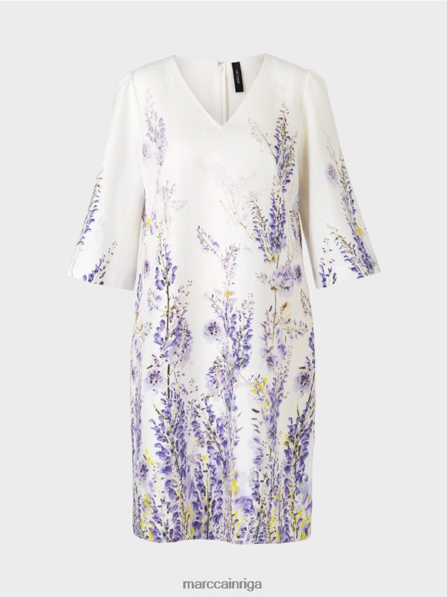 apģērbs gandrīz balts VRBHXD77 Marc Cain lina a-line kleita