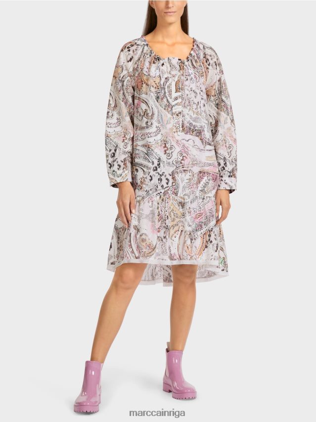 apģērbs gandrīz balts VRBHXD97 Marc Cain kleita ar raglāna piedurknēm