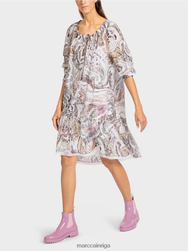 apģērbs gandrīz balts VRBHXD97 Marc Cain kleita ar raglāna piedurknēm