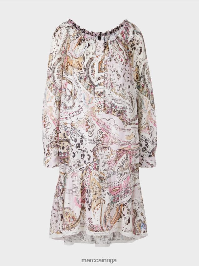 apģērbs gandrīz balts VRBHXD97 Marc Cain kleita ar raglāna piedurknēm