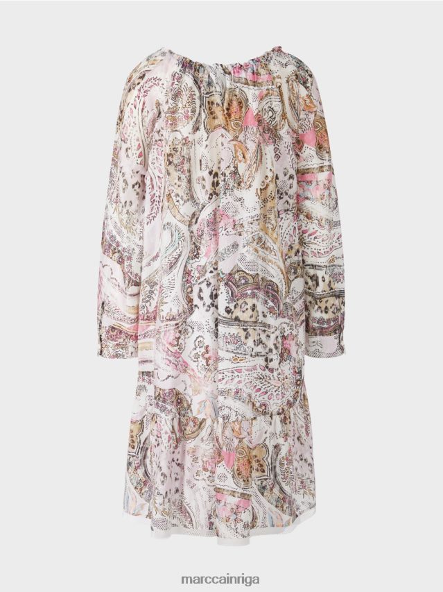 apģērbs gandrīz balts VRBHXD97 Marc Cain kleita ar raglāna piedurknēm