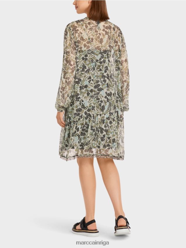 apģērbs mīksts jumta logs VRBHXD112 Marc Cain viegla viskozes krepa kleita
