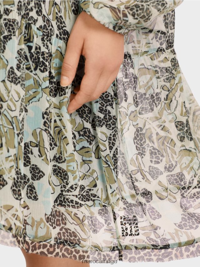 apģērbs mīksts jumta logs VRBHXD112 Marc Cain viegla viskozes krepa kleita