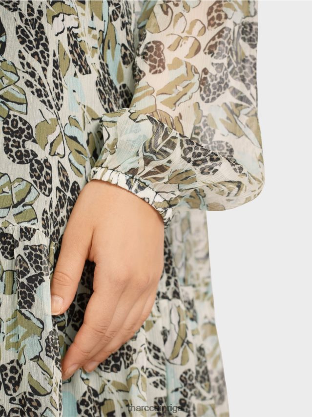 apģērbs mīksts jumta logs VRBHXD112 Marc Cain viegla viskozes krepa kleita