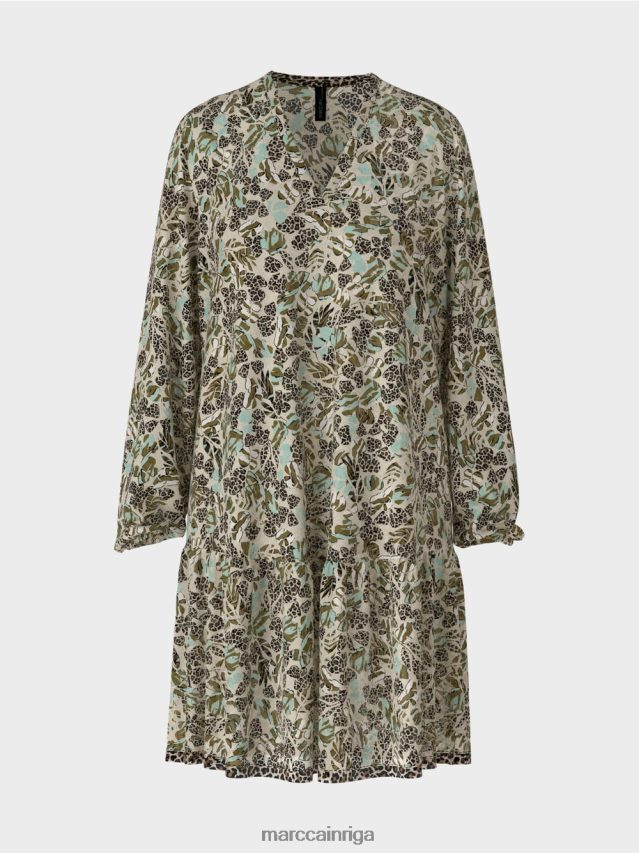 apģērbs mīksts jumta logs VRBHXD112 Marc Cain viegla viskozes krepa kleita