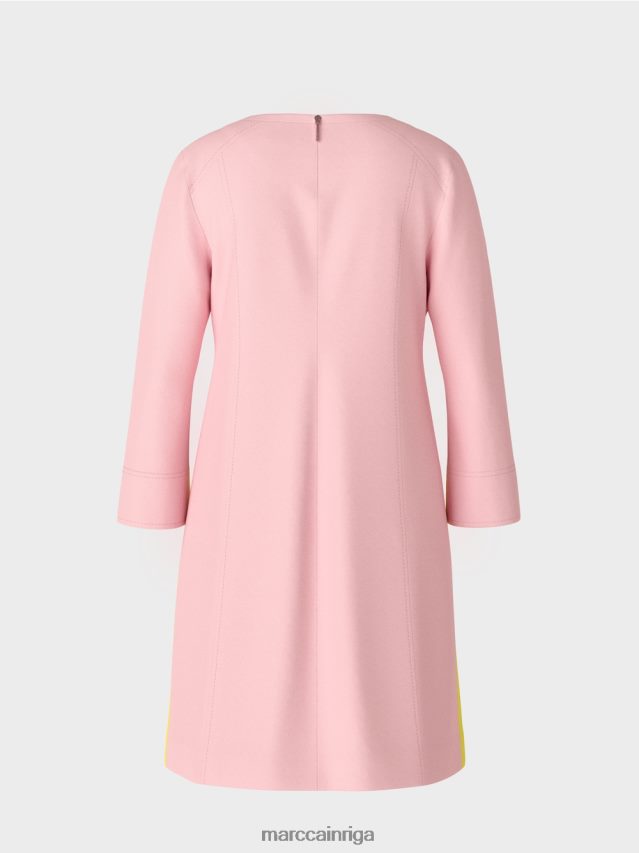 apģērbs mīksts pulveris rozā VRBHXD32 Marc Cain sportiska kleita ar pinuma svītrām