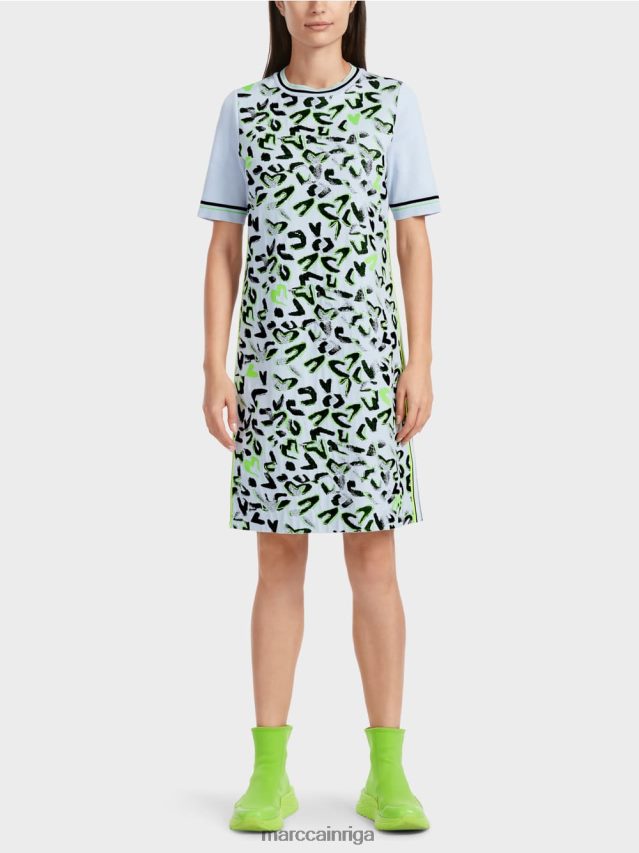 apģērbs mīksts pulveris zils VRBHXD27 Marc Cain t-kreklu kleita "adīta Vācijā