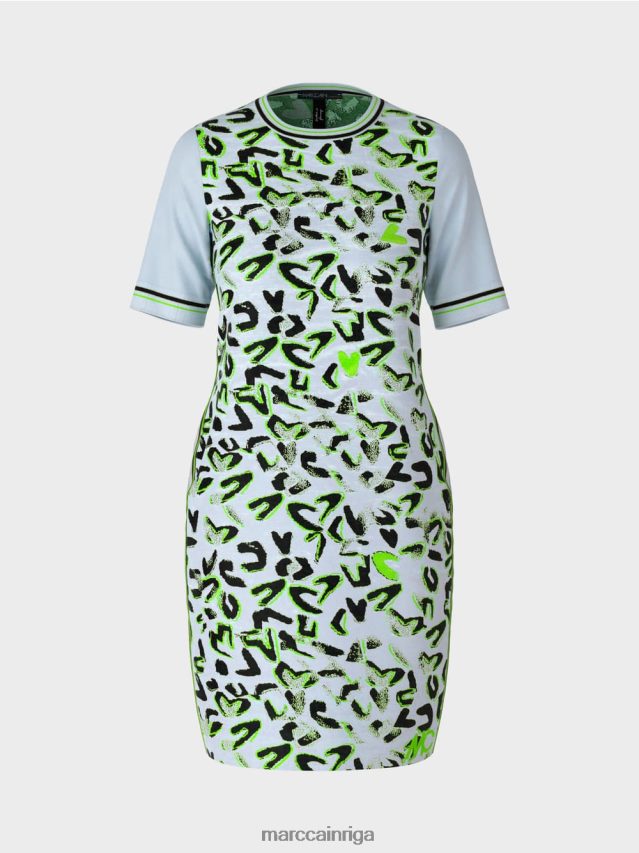 apģērbs mīksts pulveris zils VRBHXD27 Marc Cain t-kreklu kleita \"adīta Vācijā