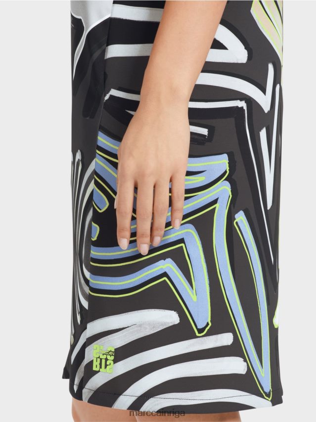 apģērbs mīksts pulveris zils VRBHXD28 Marc Cain a-line raglāna kleita