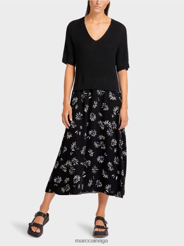 apģērbs melns VRBHXD122 Marc Cain kleita "adīta Vācijā"