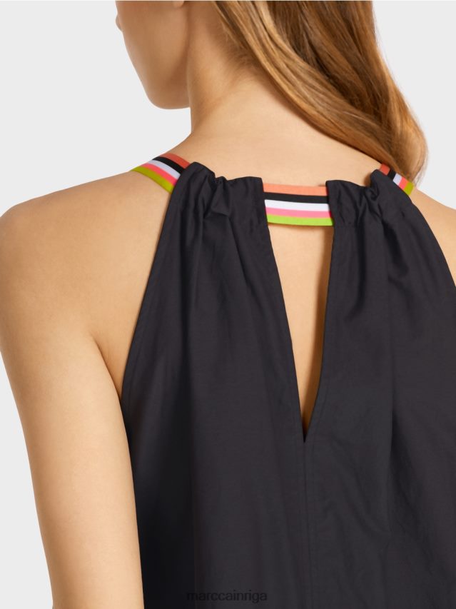 apģērbs melns VRBHXD71 Marc Cain sportiska kleita ar zīdu