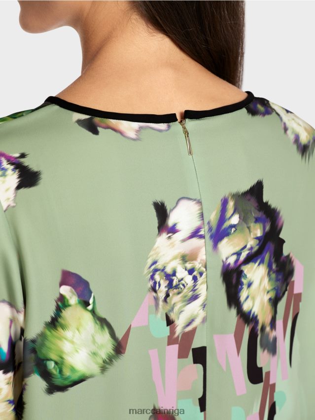 apģērbs pulveris piparmētra VRBHXD133 Marc Cain kleita ar visu apdruku