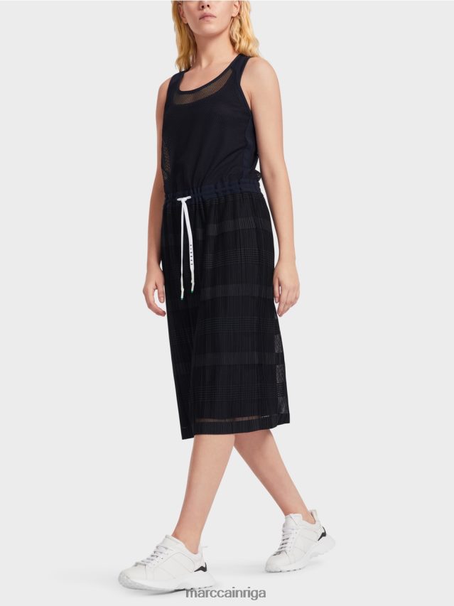 apģērbs pusnakts zils VRBHXD55 Marc Cain sportiska kleita ar ielocēm