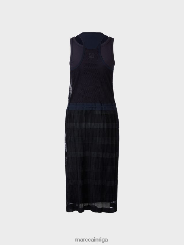 apģērbs pusnakts zils VRBHXD55 Marc Cain sportiska kleita ar ielocēm