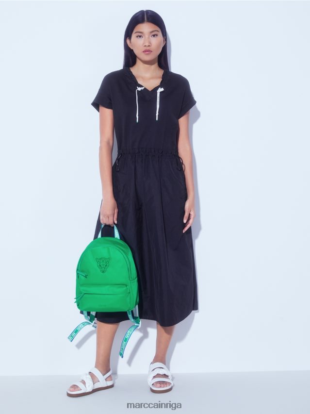 apģērbs pusnakts zils VRBHXD56 Marc Cain vienkārša kleita ar auklām