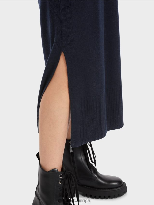 apģērbs pusnakts zils VRBHXD5 Marc Cain gara adīta \"pārdomāt kopā\" ​​kleita