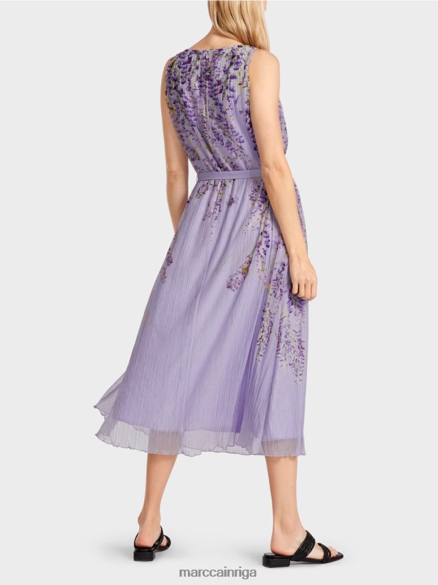 apģērbs spilgti ceriņi VRBHXD82 Marc Cain kroku maxi kleita