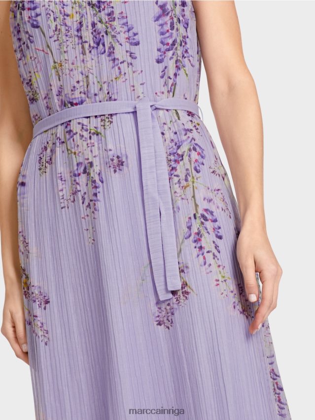 apģērbs spilgti ceriņi VRBHXD82 Marc Cain kroku maxi kleita