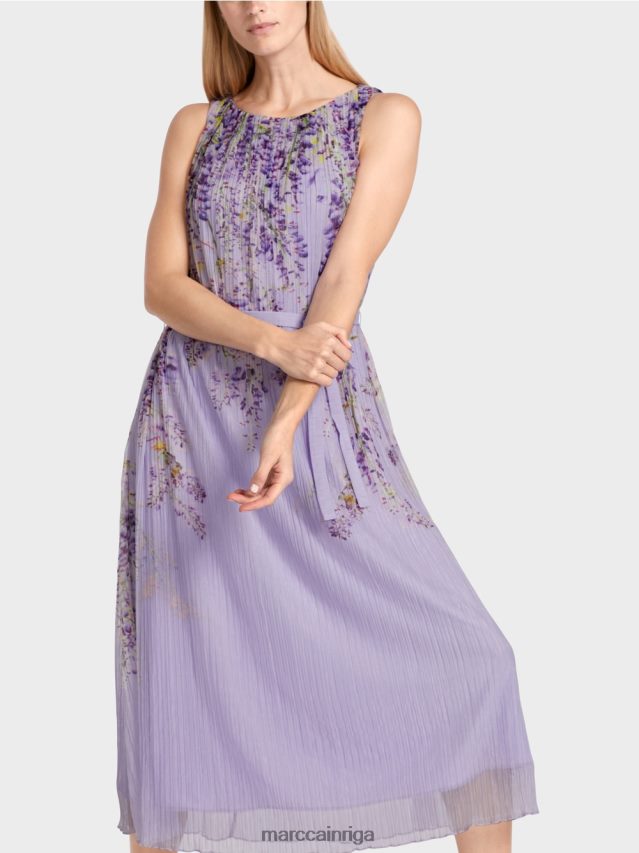 apģērbs spilgti ceriņi VRBHXD82 Marc Cain kroku maxi kleita