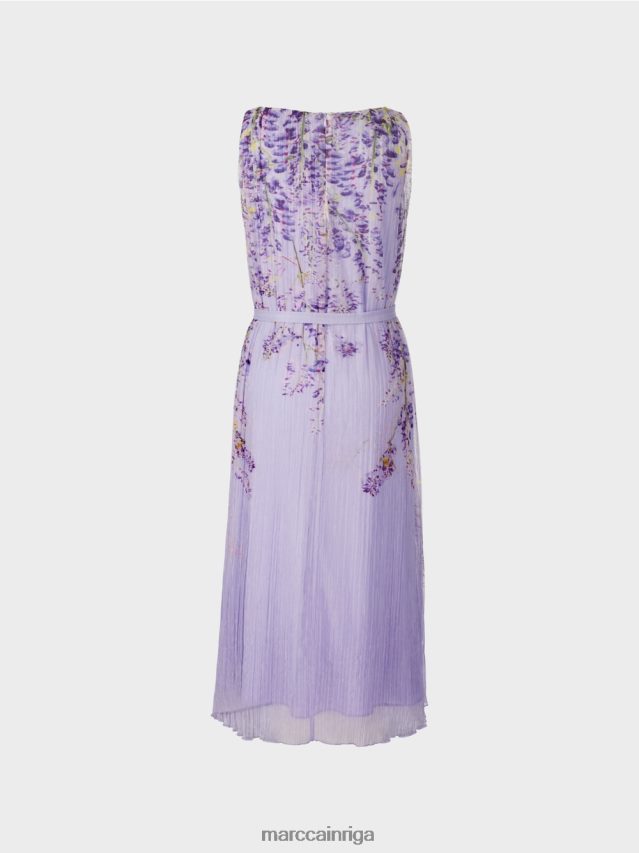 apģērbs spilgti ceriņi VRBHXD82 Marc Cain kroku maxi kleita