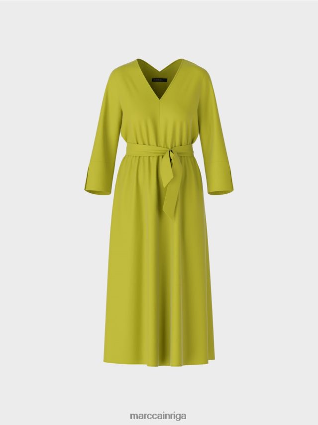 apģērbs spilgti olīvzaļš VRBHXD43 Marc Cain plūstoša kleita