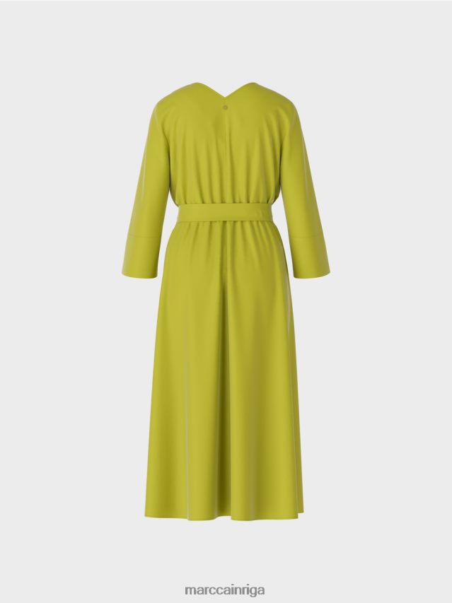 apģērbs spilgti olīvzaļš VRBHXD43 Marc Cain plūstoša kleita