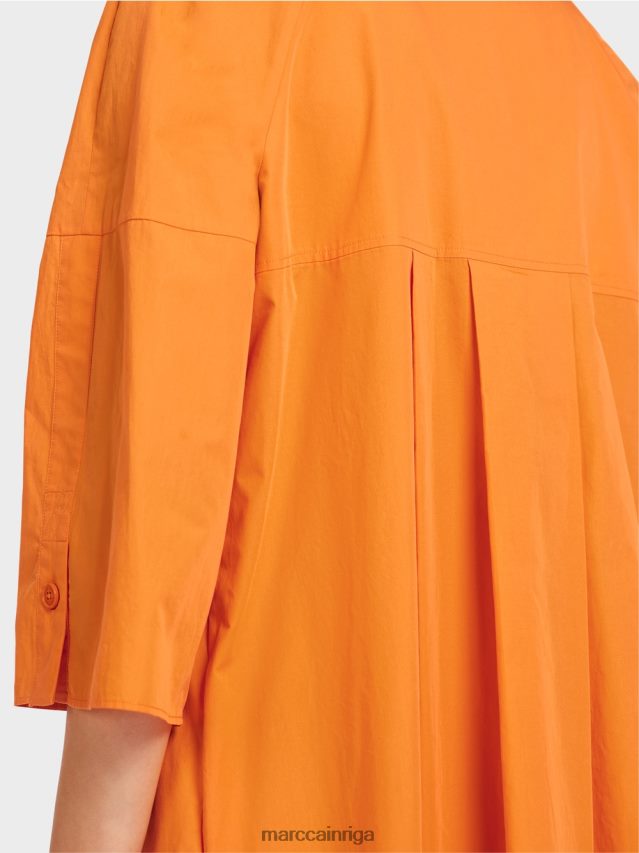 apģērbs spilgti oranža VRBHXD117 Marc Cain \"pārdomāt kopā\" ​​kreklkleita