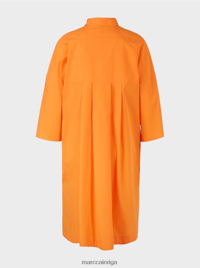 apģērbs spilgti oranža VRBHXD117 Marc Cain \"pārdomāt kopā\" ​​kreklkleita