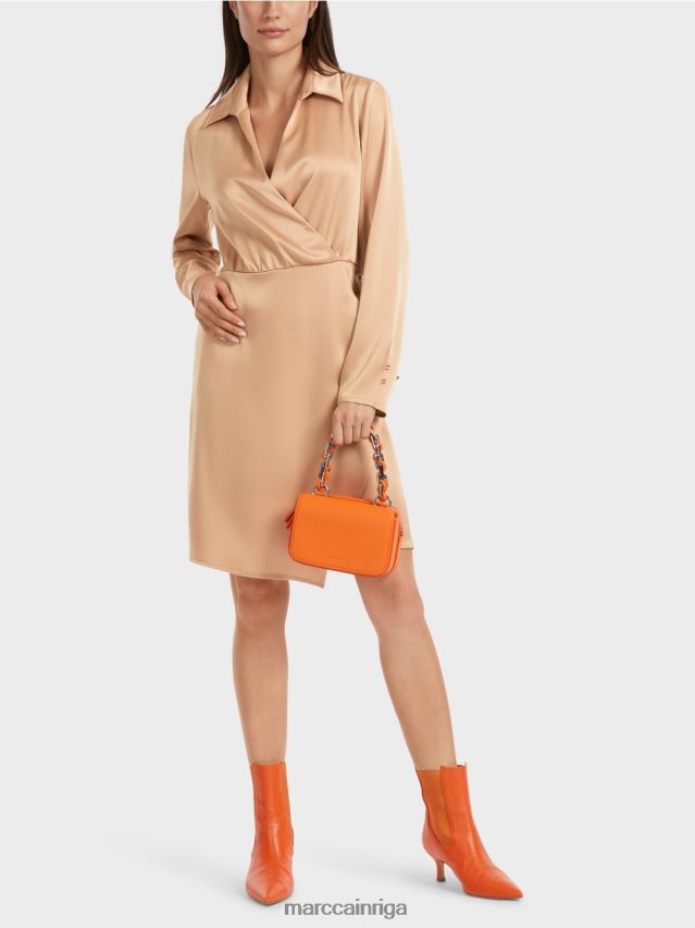 apģērbs spilgts īriss VRBHXD20 Marc Cain kleita ar ietīšanas efektu