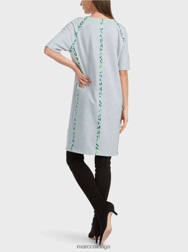 apģērbs sudrabaini pelēks VRBHXD30 Marc Cain kleita ar raglāna piedurknēm