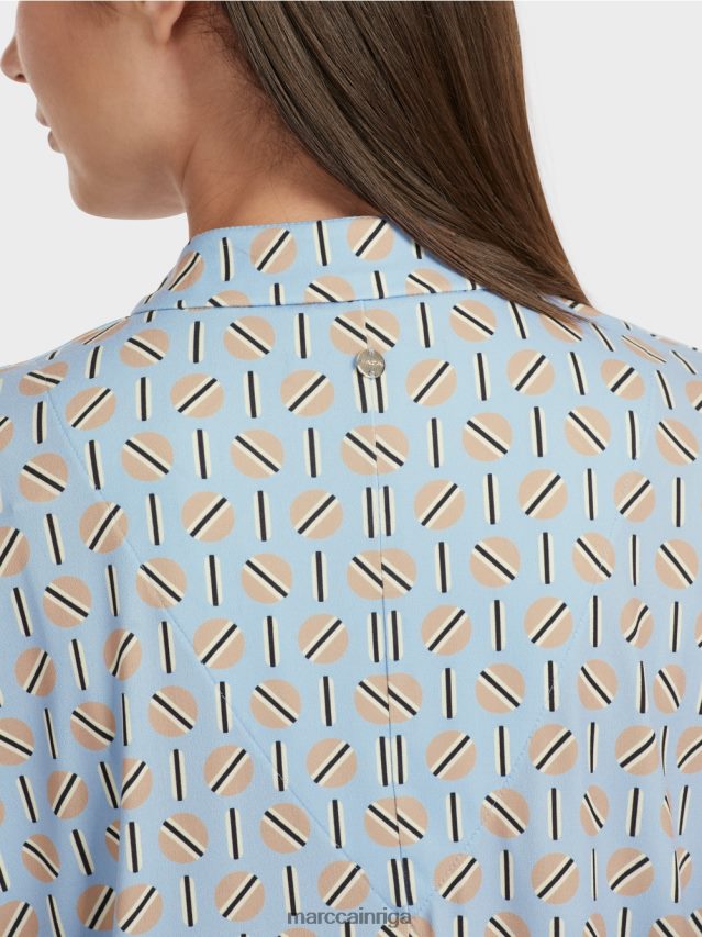 apģērbs tumšas vasaras debesis VRBHXD19 Marc Cain kleita no materiālu maisījuma