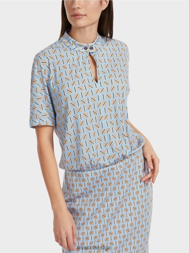 apģērbs tumšas vasaras debesis VRBHXD19 Marc Cain kleita no materiālu maisījuma