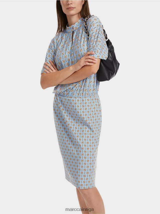 apģērbs tumšas vasaras debesis VRBHXD19 Marc Cain kleita no materiālu maisījuma