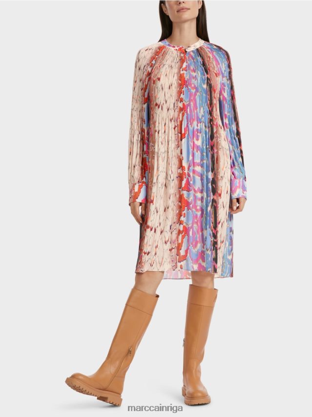 apģērbs tumšas vasaras debesis VRBHXD21 Marc Cain "pārdomāt kopā" ​​kroku kleita